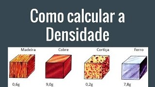 Como Calcular Densidade Massa Volume [upl. by Belinda]