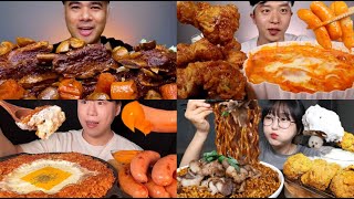 best satisfying big bites ASMR mukbang compilation pt10 [upl. by Bekaj286]