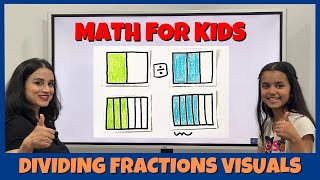 Dividing Fractions Using Visuals  Mental Math [upl. by Cirek902]