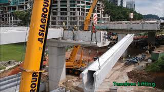 Beam Passing amp Launching  Tandem Lifting Method [upl. by Eitsyrk]