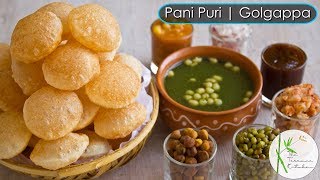 Pani Puri  Golgapa Recipe with Teekha Pani Sweet Chutney and Stuffing  The Terrace Kitchen [upl. by Adaliah185]