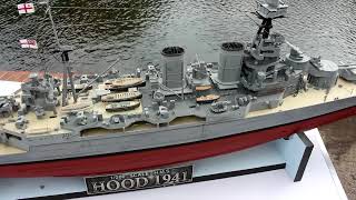 HMS Hood 1200  Trumpeter  RC Conversion [upl. by Corkhill]