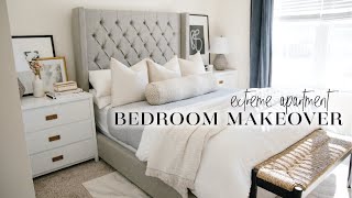 EXTREME Apartment Bedroom Makeover on a Budget renterfriendly ideas [upl. by Ditter]