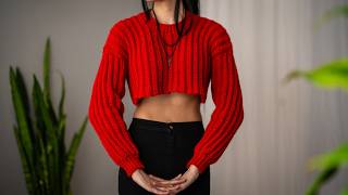 How to Crochet EASY Cropped Sweater  Patter amp Tutorial DIY [upl. by Aranat]