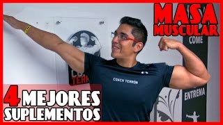 MASA MUSCULAR Los 4 mejores SUPLEMENTOS ¡Con respaldo científico [upl. by Hansel]