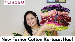 New Fashor Cotton Kurtaset Haul  Summer ☀️ Collection From Fashor  Stylingtipswithvagisha [upl. by Ettenot146]