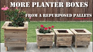 Build attractive DIY PLANTER BOXES from wood pallets at no cost Great repurposed wood projects [upl. by Jamille868]