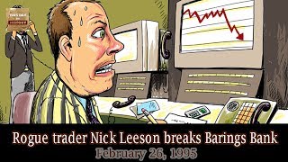 Rogue trader Nick Leeson breaks Barings Bank  February 26 1995  This Day In History [upl. by Lleinnad]