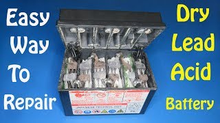 Easy way to repair 12v lead acid battery step by step  Awesome project that can help you [upl. by Onairelav]