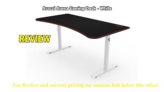 Review Arozzi Arena Gaming Desk  White [upl. by Colley391]