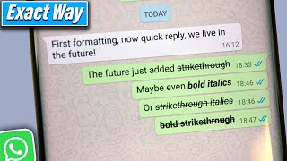 whatsapp text formatting  italic bold strikethrough and FixedSys in WhatsApp Easy [upl. by Rehsa]