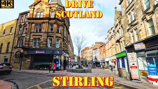 Stirling City  4K Drive Through  Scotland [upl. by Kiker214]