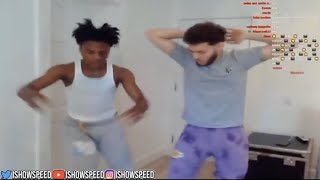 IShowSpeed and Adin Ross have a dance battle on stream 🔥 Gets Sus🌈 [upl. by Yank94]