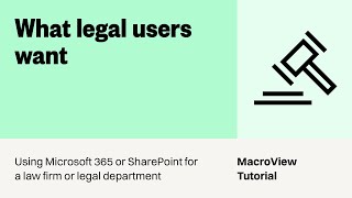 Using Office 365 and SharePoint Online to manage documents for a Law Firm or Legal Department [upl. by Aneertak]