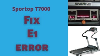 how to fix treadmill e1 error model sportop T7000 [upl. by Browning]