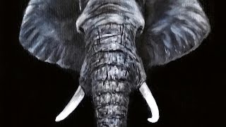 Elephant Acrylic Painting LIVE Tutorial [upl. by Heuser]