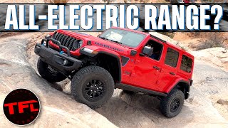 Extreme OffRoad Electric Style Heres What the 2024 Jeep Wrangler 4xe Can Do in Full EV Mode [upl. by Odnumyar804]