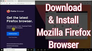 How to Download and Install Mozilla Firefox on Windows 10 Pro 2020 [upl. by Novonod648]