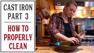 HOW TO CLEAN CAST IRON PROPERLY  CAST IRON SERIES PART 3 [upl. by Onej]