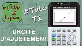 STAT  Afficher la droite dajustement  Tutoriel TI [upl. by Miun]