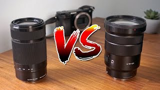 Sony 55210mm vs 18105mm  Zoom Lens Comparison [upl. by Zehcnas]