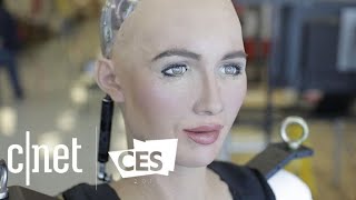 Watch Sophia the robot walk for the first time [upl. by Kata]