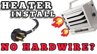 How to Install a Garage Heater  With Plug In [upl. by Eelahc90]