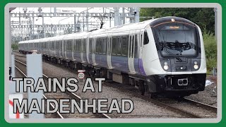 TRAINS at MAIDENHEAD GWMLElizabeth Line  12062024 [upl. by Hgielanna]