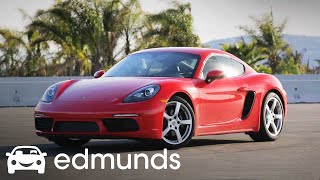 2017 Porsche 718 Cayman Review  Edmunds [upl. by Adnilec]