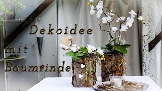 Dekoidee mit Baumrindeâœ”  DIY [upl. by Holtorf425]