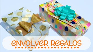 MANERAS FÁCILES DE ENVOLVER REGALOS [upl. by Arretnahs]