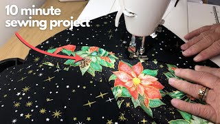 10 Minute Christmas Table Runner Tutorial [upl. by Soane2]