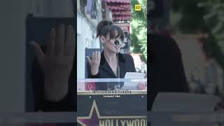 Winona Ryder Honors Tim Burton winonaryder timburton walkoffame shorts [upl. by Daggett]