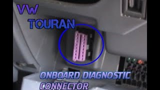 VW Touran OBD location [upl. by Idnam379]