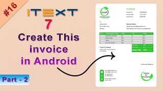 How to create pdf invoice in Android  iText Android tutorial  Android PDF  Android PDF Maker [upl. by Bo]