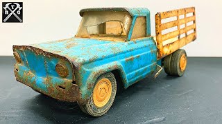 Vintage Tonka Restoration  1960s Antique Tonka Stake Truck Restored [upl. by Ahcim]