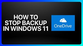 How To Stop OneDrive Backup In Windows 11 Tutorial [upl. by Yrol463]