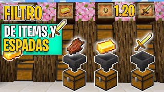 SEPARADOR de ITEMS Stackeables Automatico Minecraft Bedrock 120 [upl. by Gosnell569]