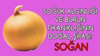 SOĞUK ALGINLIĞININ VE BURUN TIKANIKLIĞININ DOĞAL ŞİFASI SOĞAN [upl. by Renaud]