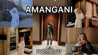 Amangani Hotel Tour ❄️ My first time in Jackson Hole Wyoming ☃️ [upl. by Yahsel]