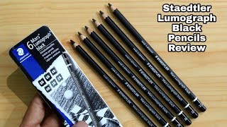 Staedtler Lumograph Black Pencils  Unboxing And Review [upl. by Leacim327]