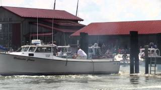 Boat Docking Contest 2014 Watermens Appreciation Day Chesapeake Bay Maritime Museum MD [upl. by Riesman733]