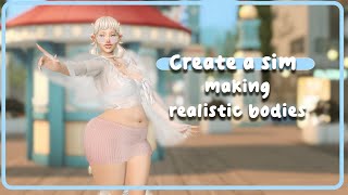 How I make realistic bodies in the Sims 4  Sims 4  CAS [upl. by Elset]