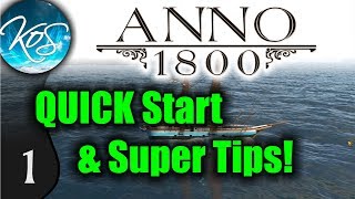 Anno 1800 QUICK Start Guide Super Tips for Early Game Make money [upl. by Cleary]