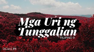 OClass Ph  Filipino 9 Mga Uri ng Tunggalian Tunggalian Panitikan [upl. by Travus]