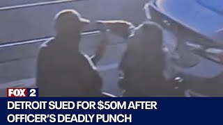 Detroit sued in 50M wrongful death after officers punch [upl. by Ahseele]