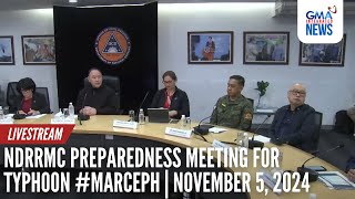 LIVE NDRRMC Preparedness Meeting for Typhoon MarcePH November 5 2024  Replay [upl. by Fulton870]