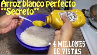 Arroz blanco esponjoso y perfecto SOLO AGREGA [upl. by Rammaj]