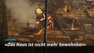 Zwei Verletzte nach Christbaumbrand in Rüti [upl. by Ilahsiav915]