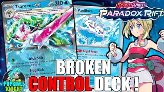 TSAREENA ex w VANILLUXE  Stop Your Opponent From Attacking Completely  Pokemon PARADOX RIFT [upl. by Einot]